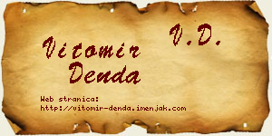 Vitomir Denda vizit kartica